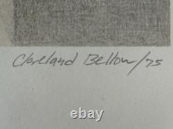 Historic RARE 1975 African American BLACK Modern Lithograph, Cleveland BELLOW