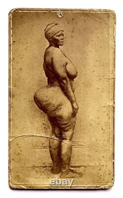 Hottentot African American Woman Rare CDV of the Black Venus Sideshow Exhibit
