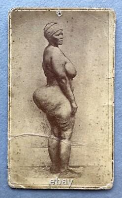 Hottentot African American Woman Rare CDV of the Black Venus Sideshow Exhibit