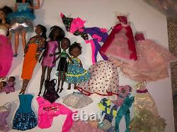 Huge AA Asian Black Brown Hispanic African American Barbie dolls Car! Lot