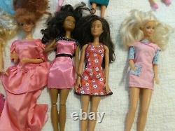 Huge Lot 150+ Vintage to Modern 24 Barbie Dolls Black AA Asian 80s 90s Clothes