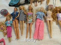 Huge Lot 150+ Vintage to Modern 24 Barbie Dolls Black AA Asian 80s 90s Clothes