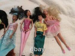 Huge Lot 150+ Vintage to Modern 24 Barbie Dolls Black AA Asian 80s 90s Clothes