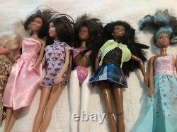 Huge Lot 150+ Vintage to Modern 24 Barbie Dolls Black AA Asian 80s 90s Clothes