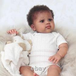 ICradle Reborn Baby Dolls 22inch African American Black Soft Body Realistic Real
