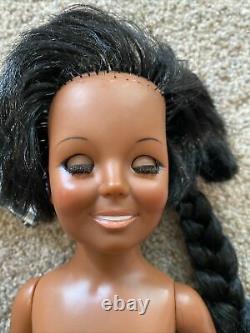 Ideal Crissy Black African American Grow Hair Doll 1969 Works