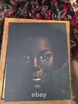 Important Black African American Modern Portrait art print, BERRIEN 1970s