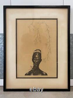 Important Vintage Old Black African American Modern Lithograph, Charles White