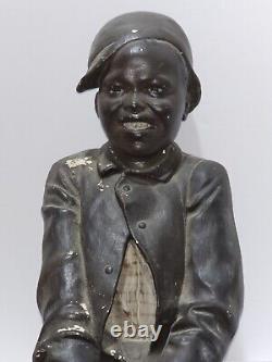 Incredible ONYX HOSIERY ADVERTISING African American Black Boy CHALKWARE Wow