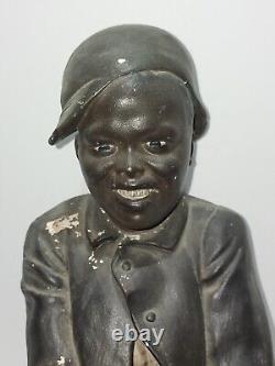 Incredible ONYX HOSIERY ADVERTISING African American Black Boy CHALKWARE Wow