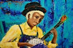 JOEL CHAMPALE African American Black Jazz Musicians House Portrait Oil Painting