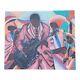 J Kendall Jazz Band African American Black Painting Guitar On Canvas Signed