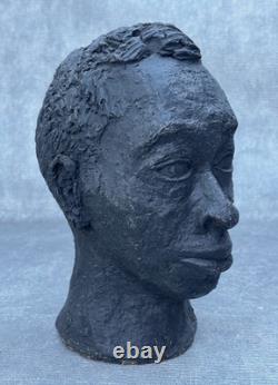 James Baldwin Clay Sculpture Black Man African American Head Face Bust Portrait