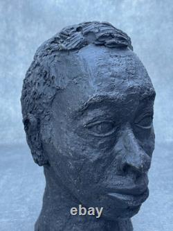 James Baldwin Clay Sculpture Black Man African American Head Face Bust Portrait