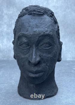 James Baldwin Clay Sculpture Black Man African American Head Face Bust Portrait