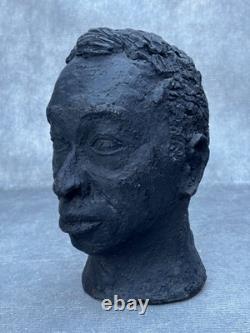 James Baldwin Clay Sculpture Black Man African American Head Face Bust Portrait