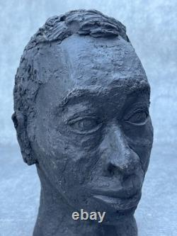 James Baldwin Clay Sculpture Black Man African American Head Face Bust Portrait