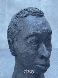 James Baldwin Clay Sculpture Black Man African American Head Face Bust Portrait
