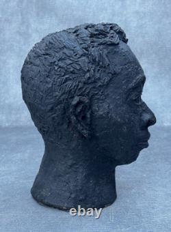 James Baldwin Clay Sculpture Black Man African American Head Face Bust Portrait