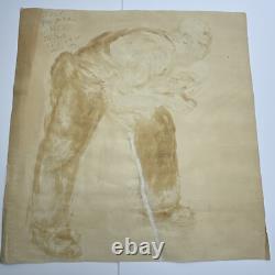 Jo Cain PAINTING ANTIQUE MURAL AFRICAN AMERICAN BLACK PORTRAIT OIL LARGE 40