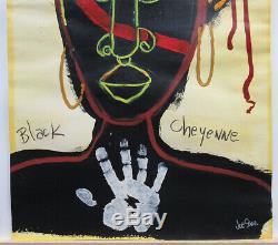 Joe Sam Mixed Media Black Cheyenne Listed African-American Artist