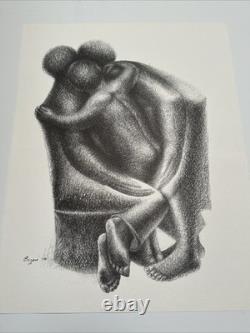 John Biggers Offset Lithograph Black Americana African American Modernist Rare