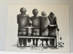 John Biggers Offset Lithograph Black Americana African American Modernist Rare