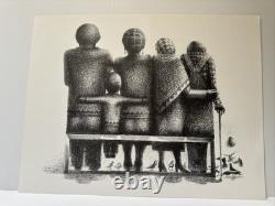 John Biggers Offset Lithograph Black Americana African American Modernist Rare