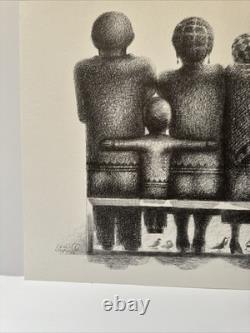 John Biggers Offset Lithograph Black Americana African American Modernist Rare