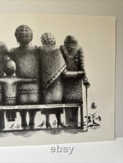 John Biggers Offset Lithograph Black Americana African American Modernist Rare