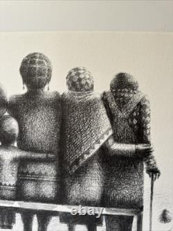 John Biggers Offset Lithograph Black Americana African American Modernist Rare