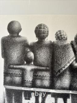 John Biggers Offset Lithograph Black Americana African American Modernist Rare
