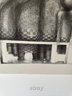 John Biggers Offset Lithograph Black Americana African American Modernist Rare