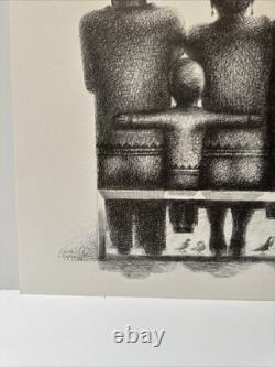 John Biggers Offset Lithograph Black Americana African American Modernist Rare