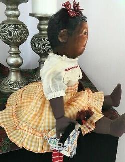 Johnna Art Black Cloth Doll by Barbara Buysse - Rare Hard to Find OOAK