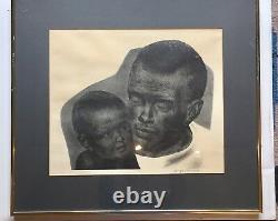 Joseph Hirsch Philadelphia Lithograph Father & Son African American AAA Signed