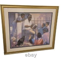 Joseph Holston Short Stories Lithograph African American Black Americana Framed