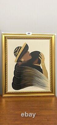 June Marie Original Oil On Canvas African American Couple Painting