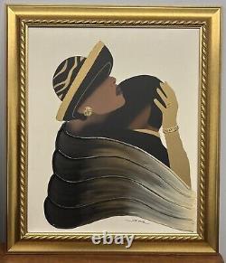 June Marie Original Oil On Canvas African American Couple Painting