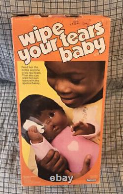 KENNER Wipe Your Tears Baby Black African American AA Doll 1980 Vintage RARE