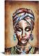 KLVOS Framed African American Canvas Wall Art Fashion Black Girl Wall Decor Colo
