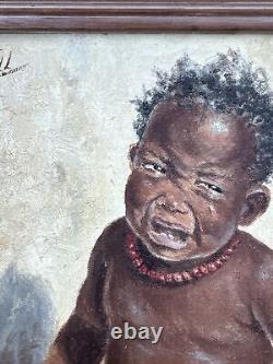 Kent Cottrell Painting Black Americana Baby African American Listed Antique 1940