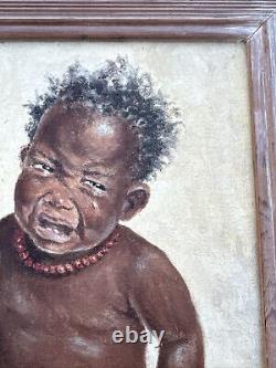 Kent Cottrell Painting Black Americana Baby African American Listed Antique 1940