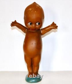 Kewpie Doll Vintage African American chalkware statue moving arms Black