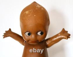 Kewpie Doll Vintage African American chalkware statue moving arms Black