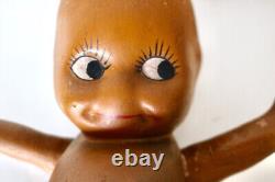 Kewpie Doll Vintage African American chalkware statue moving arms Black
