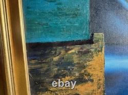 LARGE African American Black ART Original Oil Signed MARK LISS painting 39x 44