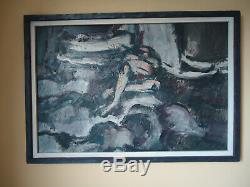 LARRY WALKER painting. 60's 70's abstract. African American artist. Kara father