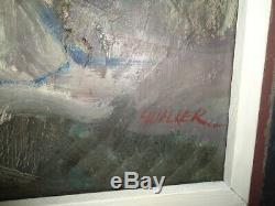 LARRY WALKER painting. 60's 70's abstract. African American artist. Kara father