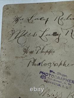 LUCY REDMAN Washington D. C. ID antique Cabinet Photo African American Black